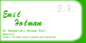 emil holman business card